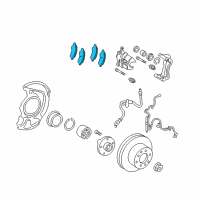 OEM Toyota Sienna Front Pads Diagram - 04465-08030