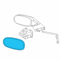 OEM 2000 Chevrolet Corvette Mirror Glass Diagram - 12530714