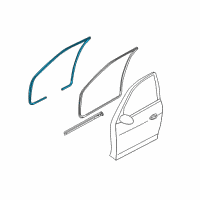OEM Kia Sephia WEATHERSTRIP Assembly-Open, RH Diagram - 0K2A158770B