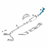 OEM 2018 Ram 2500 Exhaust Tail Pipe Diagram - 68213395AB