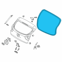 OEM 2017 Kia Rio Weatherstrip-Tail Gate Opening Diagram - 873211W200