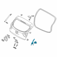 OEM 2017 Kia Rio Lock Assembly-Tail Gate Diagram - 812501JA00