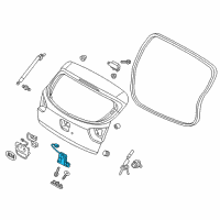 OEM 2013 Kia Rio Tail Gate Latch Assembly Diagram - 812301W210