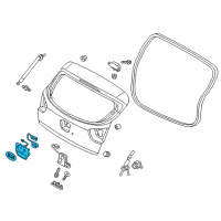 OEM 2017 Kia Rio Tail Gate Handle Assembly Diagram - 817201W220