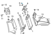 OEM Cadillac CT5 Upper Bracket Sleeve Diagram - 84593770