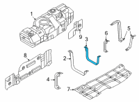 OEM 2020 Ford F-350 Super Duty Support Strap Nut Diagram - HC3Z-9054-F