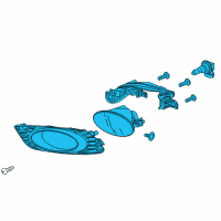OEM 2012 Honda Civic Foglight Assembly, Left Front Diagram - 33950-TR7-A01