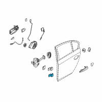 OEM 2004 BMW X3 Door Hinge, Bottom Left Diagram - 41-00-3-422-371