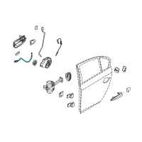 OEM BMW X3 Rear Door Handle Bowden Cable Diagram - 51-20-3-330-987