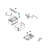 OEM Lincoln Zephyr Battery Holder Bolt Diagram - 6E5Z-10756-A