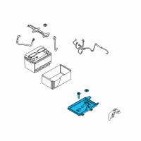 OEM Mercury Battery Tray Diagram - 7E5Z-10732-A