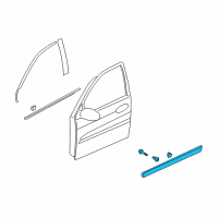 OEM Hyundai Entourage Moulding Assembly-Front Door Waist Line, RH Diagram - 87712-4J000-6C