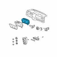 OEM 2002 Honda Civic Meter Assembly, Speed & Tacho & Fuel & Temperature Diagram - 78120-S5T-A01