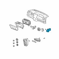 OEM Honda Civic Switch Assembly, Hazard Diagram - 35510-S6A-J01