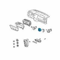 OEM Honda Switch Assembly, Remote Control Mirror (Graphite Black) Diagram - 35190-S7A-J01ZB