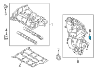 OEM 2021 Ford Escape Timing Cover Gasket Diagram - HX7Z-8507-A