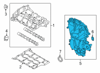 OEM Ford Escape Front Cover Diagram - JX6Z-6019-E