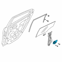 OEM Hyundai Veloster N Motor Assembly-Power WDO Reg RR, RH Diagram - 83460-J3000