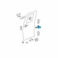 OEM 2006 Chevrolet Colorado Check Asm-Rear Side Door Diagram - 15134669