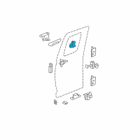 OEM 2005 GMC Canyon Rear Side Door Latch Assembly Diagram - 15135860