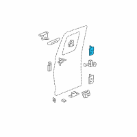 OEM 2009 Chevrolet Colorado Hinge Asm-Rear Side Door Lower Diagram - 15044796