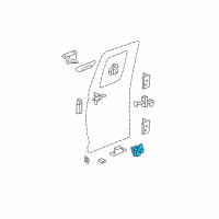 OEM 2004 GMC Canyon Lower Latch Diagram - 15135858