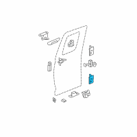 OEM 2005 Chevrolet Colorado Hinge Asm-Rear Side Door Lower Diagram - 15044795