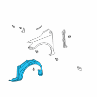 OEM 2011 Toyota Corolla Fender Liner Diagram - 53875-02370