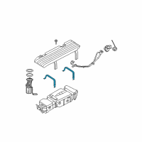 OEM 2009 Dodge Durango Strap-Fuel Tank Diagram - 52113397AA