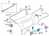 OEM 2022 Nissan Versa Lock Assembly-Trunk Lid Diagram - 84630-3RA0A