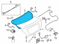 OEM 2020 Nissan Versa WEATHERSTRIP-Trunk Lid Diagram - 84830-5EF0A