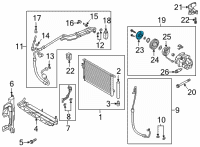 OEM Hyundai Tucson Disc & Hub Assembly-A/C Compressor Diagram - 97644-L1500