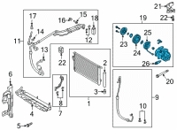 OEM 2021 Hyundai Santa Fe Compressor Assembly Diagram - 97701-P2500