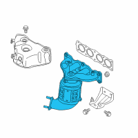 OEM 2016 Kia Optima Exhaust Manifold Catalytic Assembly Diagram - 285102GAV0