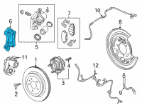OEM 2022 Cadillac CT5 Caliper Support Diagram - 13596671