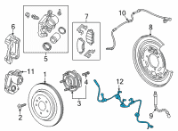 OEM Cadillac CT4 Wear Sensor Diagram - 84771655