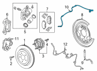 OEM 2022 Cadillac CT5 Rear Speed Sensor Diagram - 84554697