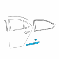 OEM 2013 Lexus LS600h MOULDING Sub-Assembly, Rear Door Diagram - 75075-50230-J0