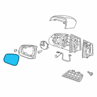 OEM Chevrolet Spark Mirror Glass Diagram - 42699574