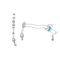 OEM 2018 Ram 1500 BUSHING-STABILIZER Bar Diagram - 52013697AA