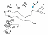 OEM 2022 Chevrolet Corvette Lower Oxygen Sensor Diagram - 12670254