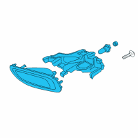OEM Hyundai Azera Front Driver Side Fog Light Assembly Diagram - 92201-3V010