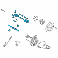 OEM 2016 Kia Sedona Rear Wheel Brake Assembly, Left Diagram - 58210A9000