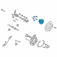 OEM Kia Sedona Rear Wheel Hub Assembly Diagram - 52750A9000