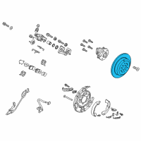 OEM 2016 Kia Sedona Disc-Rear Brake Diagram - 58411A9000