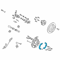 OEM 2017 Kia Sedona Rear Parking Brake Shoe & Lining Kit Diagram - 58305A9A00