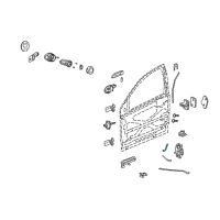 OEM 2007 Saturn Ion Rod, Front Side Door Inside Handle Diagram - 22706287