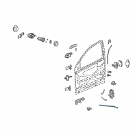 OEM 2006 Saturn Ion Rod, Front Side Door Locking Diagram - 10376219