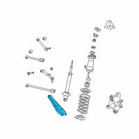 OEM 2009 Lexus IS350 Rear Suspension Control Arm Assembly, No.2, Right Diagram - 48730-30090