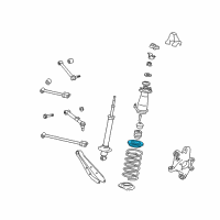 OEM 2009 Lexus IS350 INSULATOR, Rear Coil Spring Diagram - 48257-30070